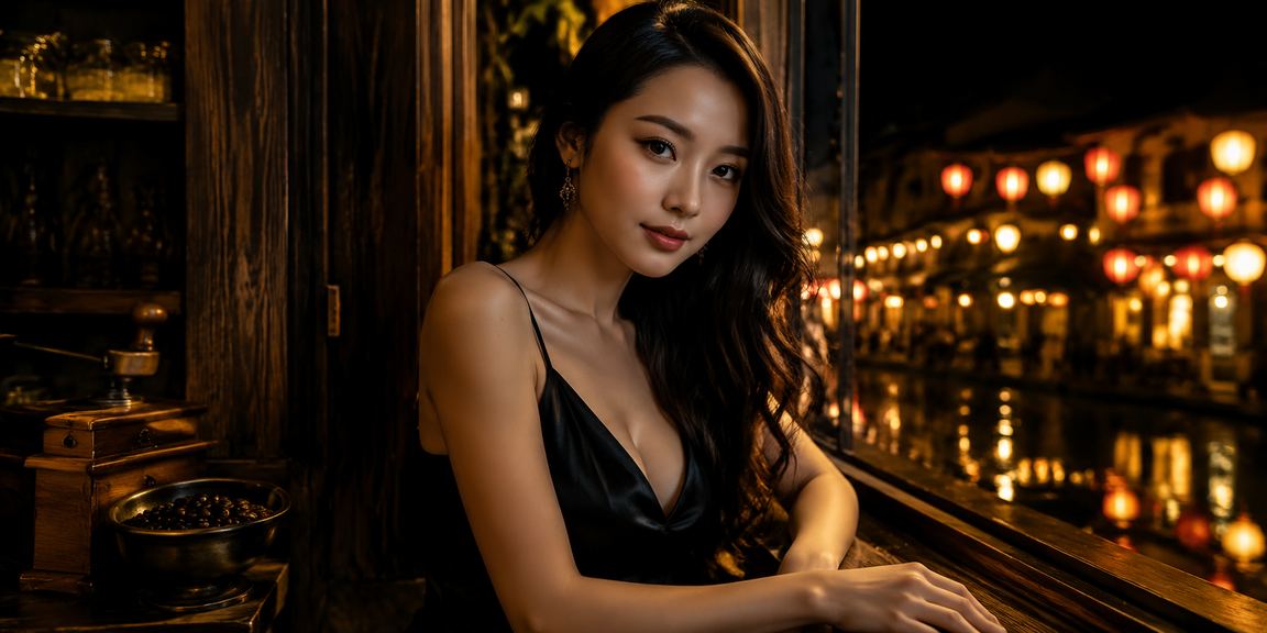 Người dùng tại Hội An tra cứu kết quả xổ số trực tuyến bên ly cà phê sáng