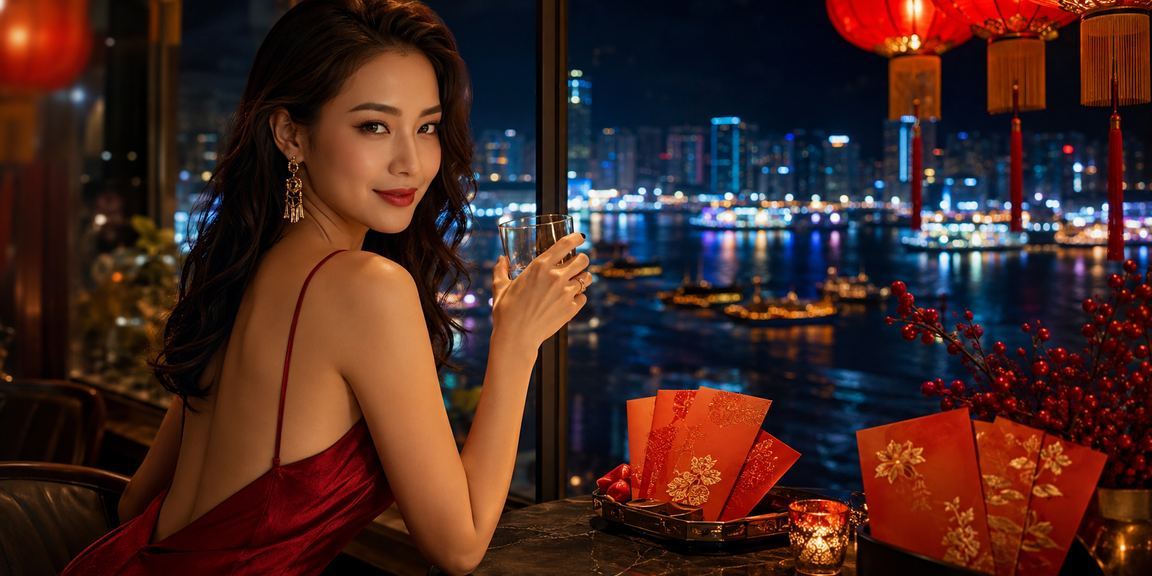 Người phụ nữ Việt Nam tại Nha Trang cầm phong bì đỏ nhận thưởng khuyến mãi bên tách cà phê